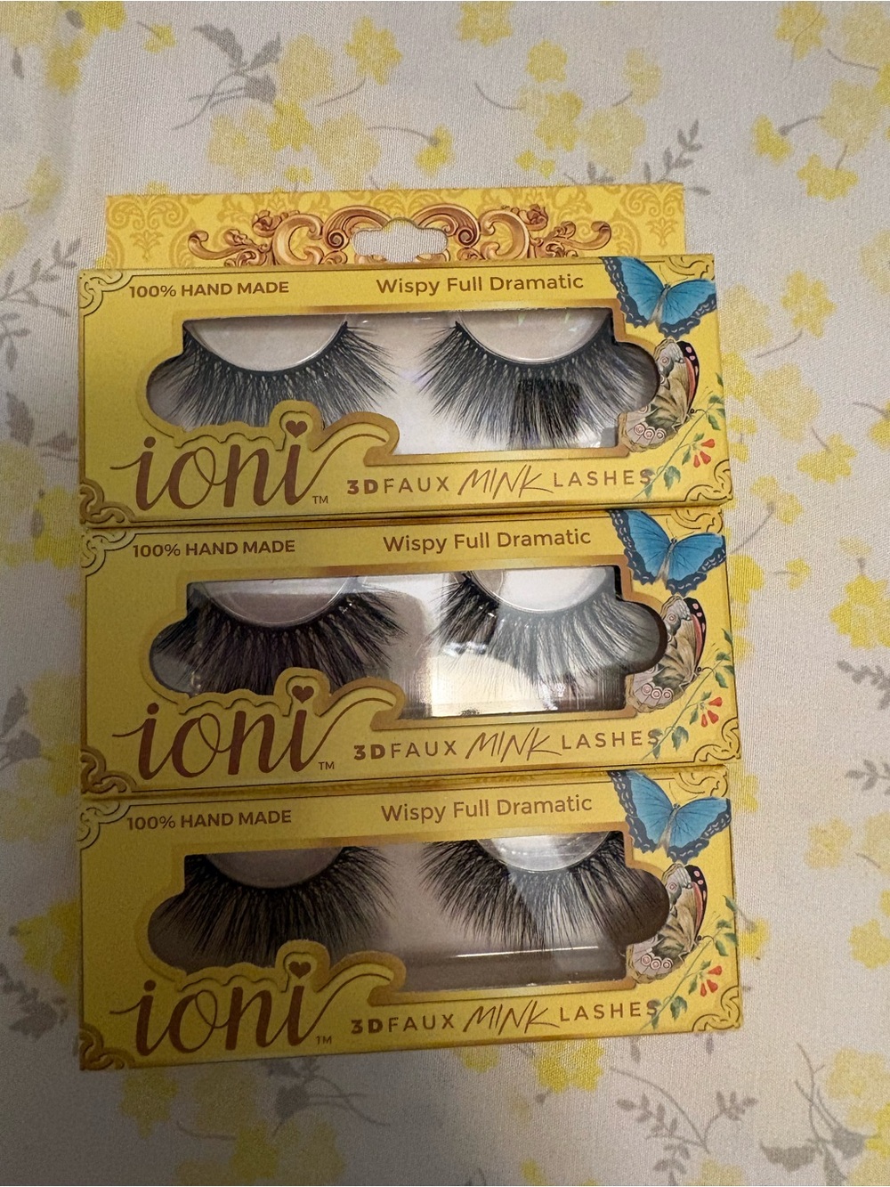 Ioni Wispy Full Dramatic Faux Mink Lashes - Black